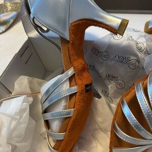 Silver Danceandsway Women's Ballroom dance heels